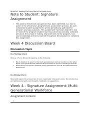 Week Discussion And Signature Assignment Docx Mha Tackling The