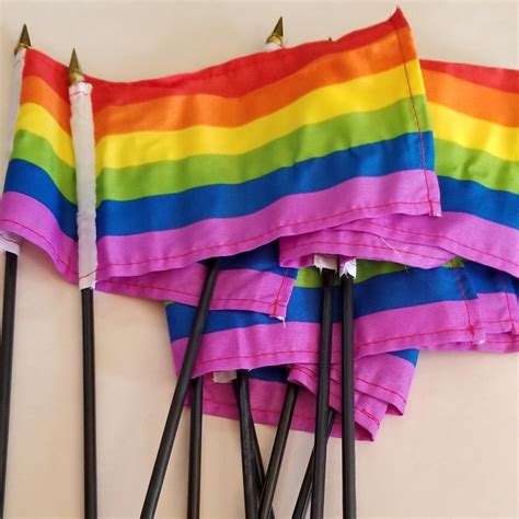 Buy Rainbow Pride Flag On A Stick 4 X 6 Online At Devadave Salon Boutique