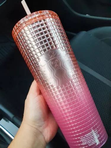 Termo Starbucks Vaso Cold Cup Grid Gradient Pink Rosa Envío gratis