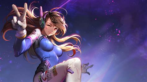 Wallpaper : video games, D Va Overwatch 1920x1080 - LunarCat - 1179023 ...