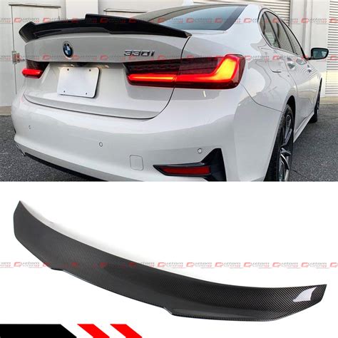 For 19 2021 Bmw G20 330i M340i Psm Highkick Type Carbon Fiber Trunk Spoiler Wing Ebay