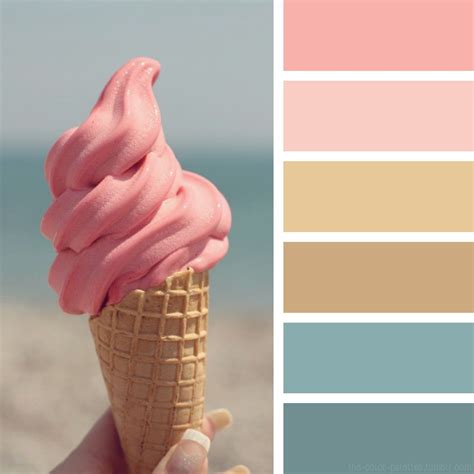 Ice Cream Yoghurt Pastel Colour Palette Color Palette Pink Color