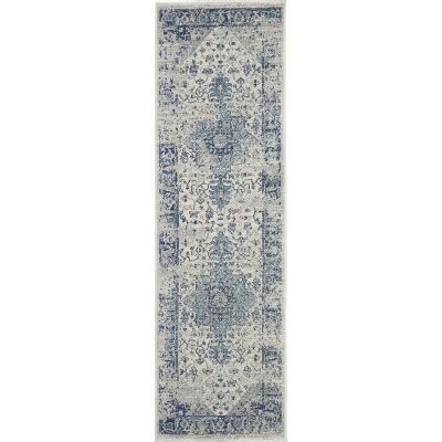 Nourison Tranquil Tra06 Ivory Light Blue Indoor Area Rug 2 3 X 7 3