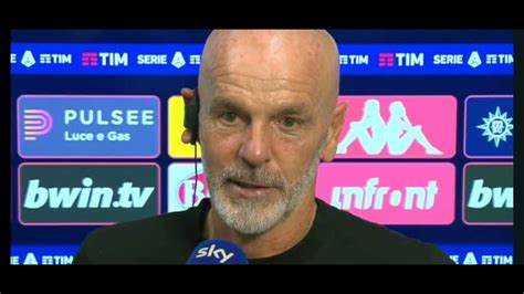 Intervista Pioli Post Partita Lecce Milan Youtube