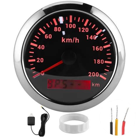 Compteur De Vitesse Gps 85 Mm 200 Km H Compteur Kilométrique Étanche