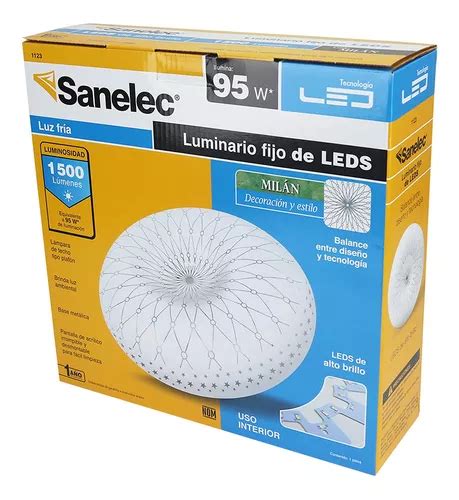 Luminario Fijo Sanelec Linea Milan Led 15w Luz Fría MercadoLibre