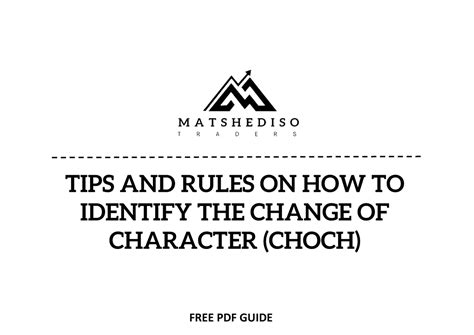 Tips And Rules On How To Identify The Change Of Character Choch