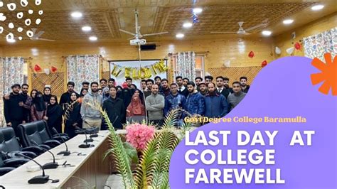 College Ka Akhri Din Last Day Of College Farewell Gdc Baramulla