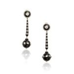 Pair Of Onyx And Diamond Pendant Earclips Fine Jewels 2023 Sotheby S