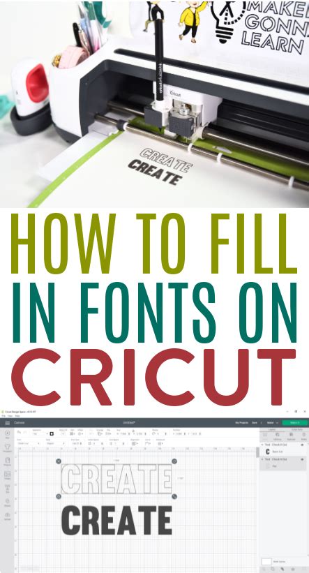 How to Fill in Fonts on Cricut - Makers Gonna Learn in 2022 | Cricut ...