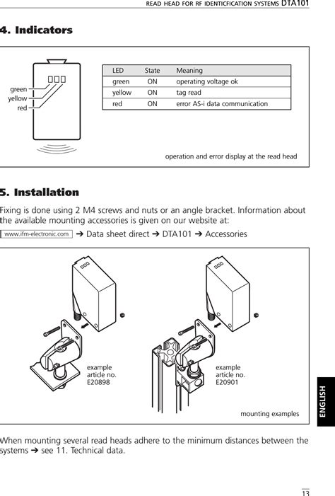 Ifm Electronic Dts Aa Rfid Reader User Manual Dta