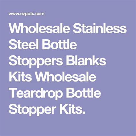 Wholesale Stainless Steel Bottle Stoppers Blanks Kits Wholesale