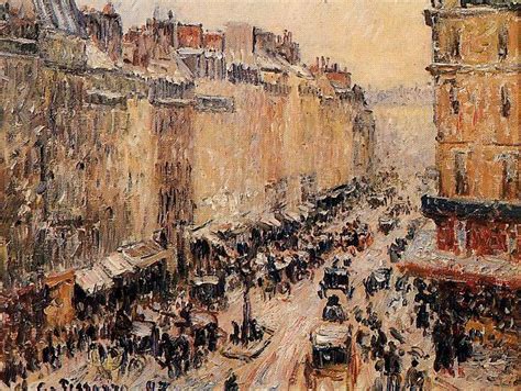 Rue Saint Lazare Under Snow 1897 Painting Camille Pissarro Oil Paintings