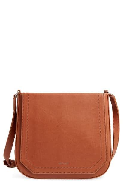 Matt Nat Small Mara Faux Leather Crossbody Bag Brown In Chili