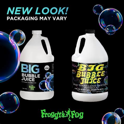 Big Bubble Juice Enormous Long Lasting Bubble Fluid Froggys Fog