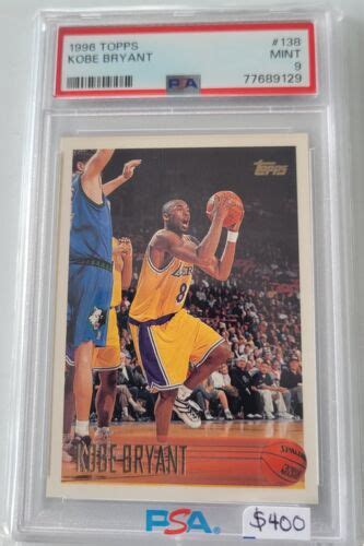 Kobe Bryant 1996 Topps Rookie Card 138 PSA Mint 9 EBay