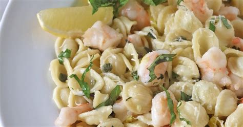 The Galley Gourmet Orecchiette With Shrimp Pepperoncini And Basil