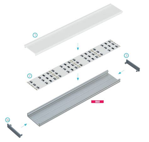 Profil Aluminiowy Solis Do Taśm Lampa Panel LED 2M Smart LED Sklep