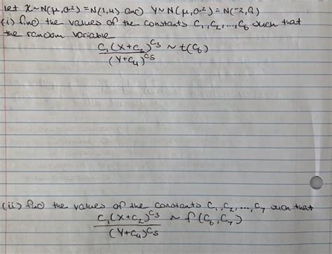 Solved Let X∼n μ θ2 N 1 4 Anc Y∼n μ θ2 N −2 A I Finc