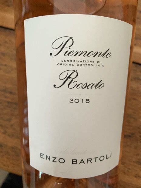 2018 Enzo Bartoli Piemonte Rosato Italy Piedmont Piemonte Doc