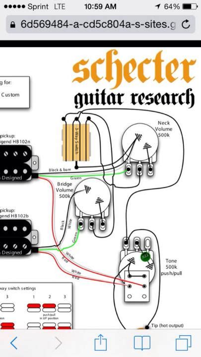 Guitar Wiring Diagram Schecter V7