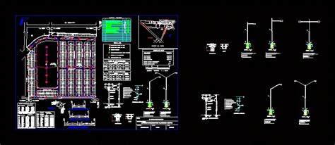 Plano De Alumbrado Publico En Autocad Librer A Cad