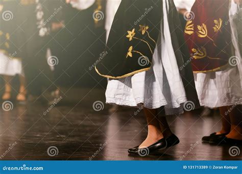 Young Serbian Dancers in Traditional Costume. Folklore of Serbia Stock ...