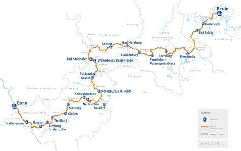 Standorte Radweg Deutsche Einheit