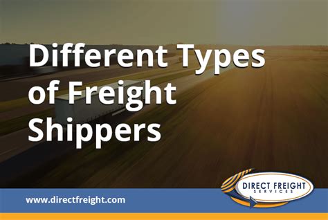 Different Types of Freight Shippers - Direct Freight