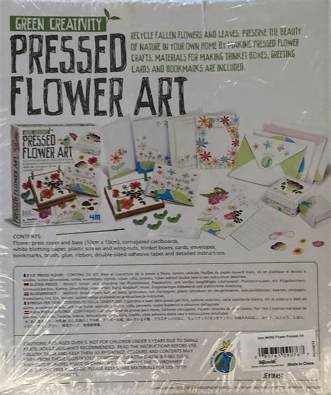 4m Green Creativity Pressed Flower Art Kit Arts And Crafts Diy Recycle