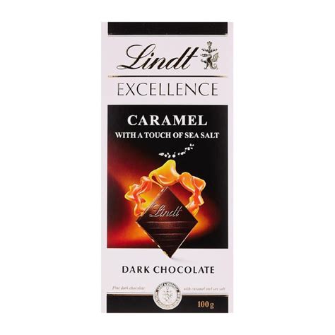 Buy Lindt Excellence Caramel Sea Salt Dark Chocolate 100g Online In Uae Talabat Uae