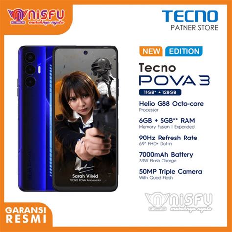 Promo NISFU TECNO POVA 3 NFC 6GB 128GB GARANSI RESMI Pova 2