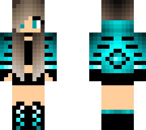 Blue gamer girl | Minecraft Skin