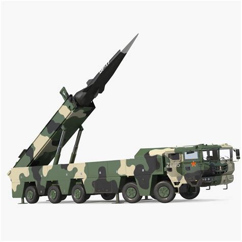 Df 17 Missile On Road Mobile Vehicle Rigged For Maya 3d Model 169