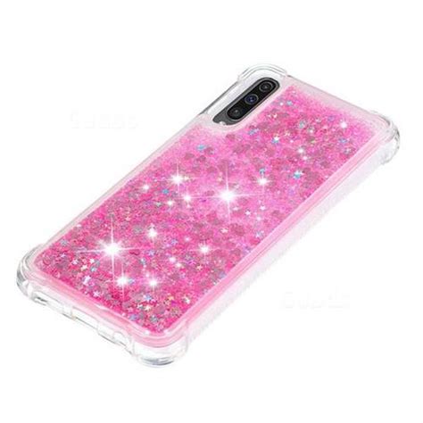 Dynamic Liquid Glitter Sand Quicksand Tpu Case For Samsung Galaxy A50 Pink Love Heart Galaxy