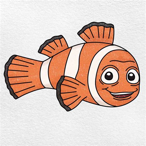 Draw Marlin from Finding Nemo - HelloArtsy