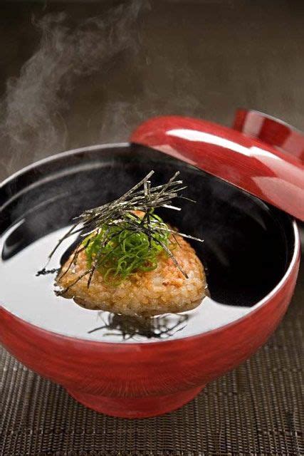 Japanese Yaki Onigiri Chazuke Grilled Rice Ball In Hot Broth Japanese