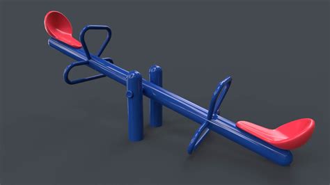 Modular Outdoor See Saw Playground A - 3D Model by PBR Cool