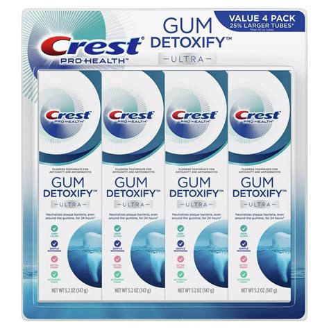 Crest Gum Detoxify Deep Clean Toothpaste 5 2 Ounce Pack Of 4