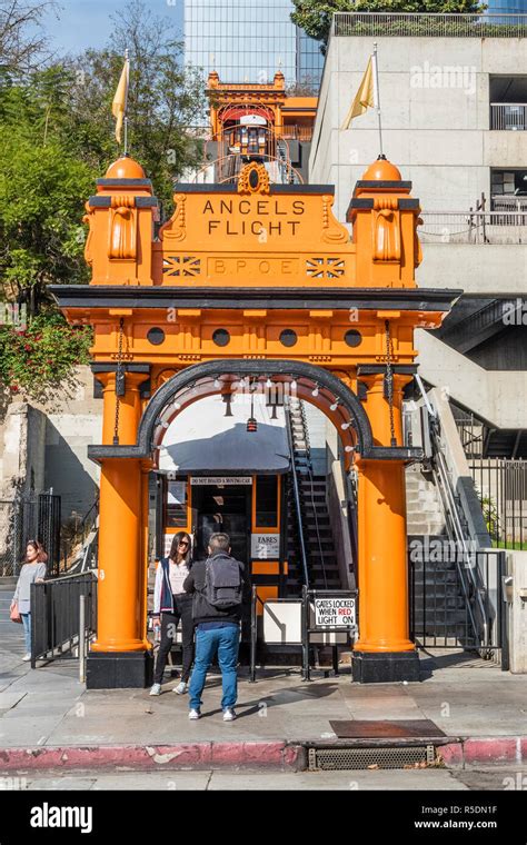 Arched Entry To Angels Flight Angels Flight Is A Landmark Narrow Gauge