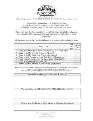 Fillable Online Woodbury Application Form Seedlings To Docx Fax