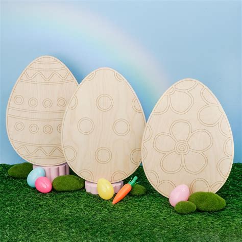 Natural Wood Easter Egg Cutout, Boho | Woodpeckers Crafts