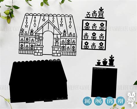 Plants Svg Design For Cricut And Silhouette Greenhouse Svg Gardening