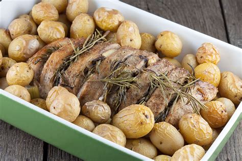 Oven Roasted Pork Loin With Rosemary And Potatoes