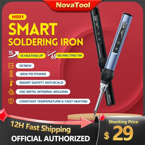 FNIRSI HS 01 Smart Electric Soldering Iron PD 65W Adjustable Constant