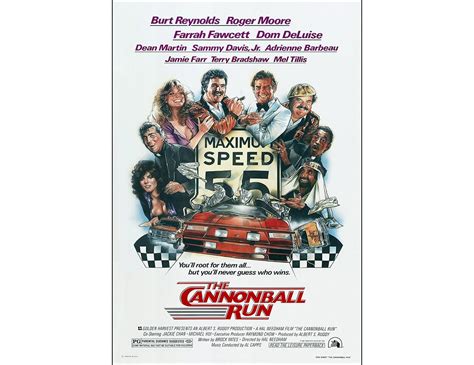 The Cannonball Run Movie Poster 1981 Action Adv. Action One Sheet ...