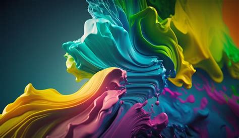 Premium AI Image | A colorful background with a paint splash