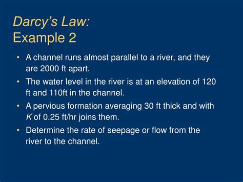 PPT - Darcy’s Law and Flow PowerPoint Presentation, free download - ID ...