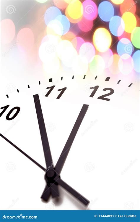 Clock And Lights Stock Image Image Of Festive Dial 11444893