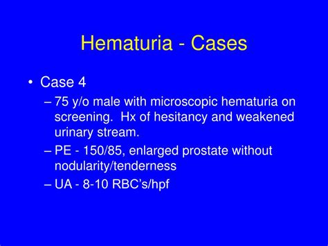 Ppt Hematuria A Diagnostic Approach Powerpoint Presentation Free